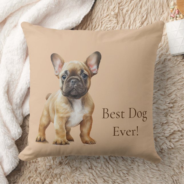 Frenchie Best Hund någonsin Kudde (Filt)