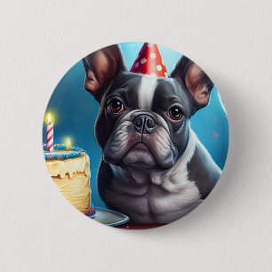 Frenchie Birthday Bash: A Cute Fransk Bulldog Knapp