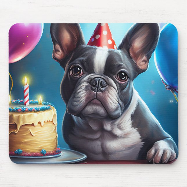 Frenchie Birthday Bash: A Cute Fransk Bulldog Musmatta (Framsidan)