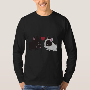 Frenchie Black and White Frenchie Family Fransk Bu T Shirt