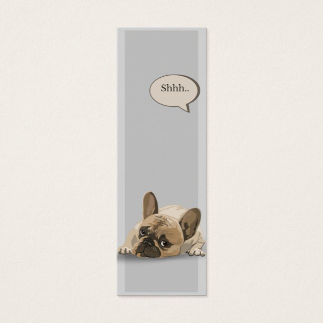 Frenchie Bookmark Litet Visitkort (Framsidan)
