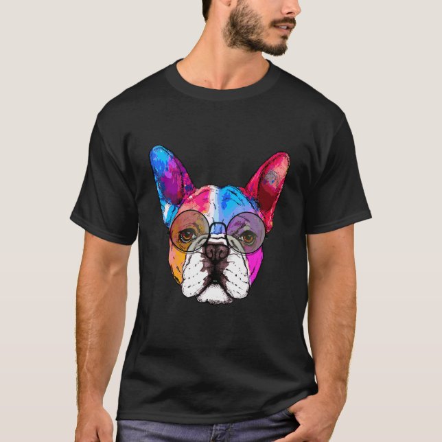 Frenchie Bulldog Cute Fransk Bulldog Hund design T Shirt (Framsida)