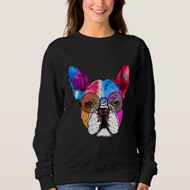 Frenchie Bulldog Cute Fransk Bulldog Hund design T Shirt (Framsida)