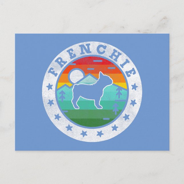 Frenchie Bulldog Hund Mamma Pappa Helg Vykort (Framsida)