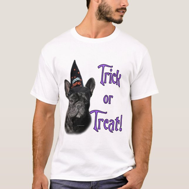 Frenchie Bus eller godis t-shirt (Framsida)