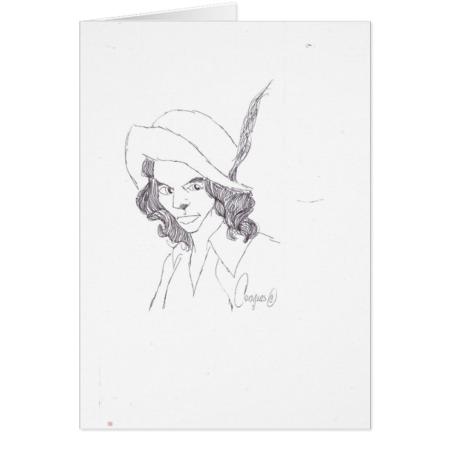 Frenchie Charles Hälsningskort (Framsidan)