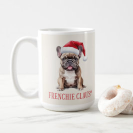 Frenchie Claus Hund Pun julkaffe Mugg