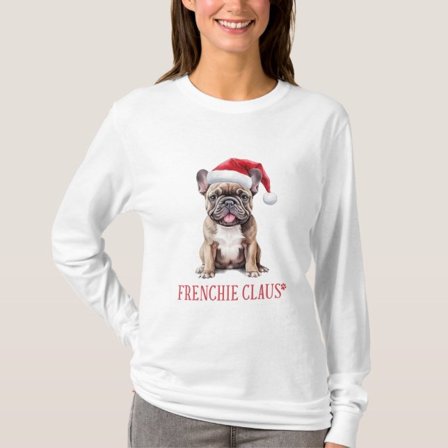 Frenchie Claus T Shirt (Framsida)