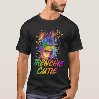 Frenchie Cutie Fransk Bulldog Humor Frenchie Hund T Shirt