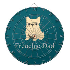 Frenchie Dad, cream French bulldog. Darttavla