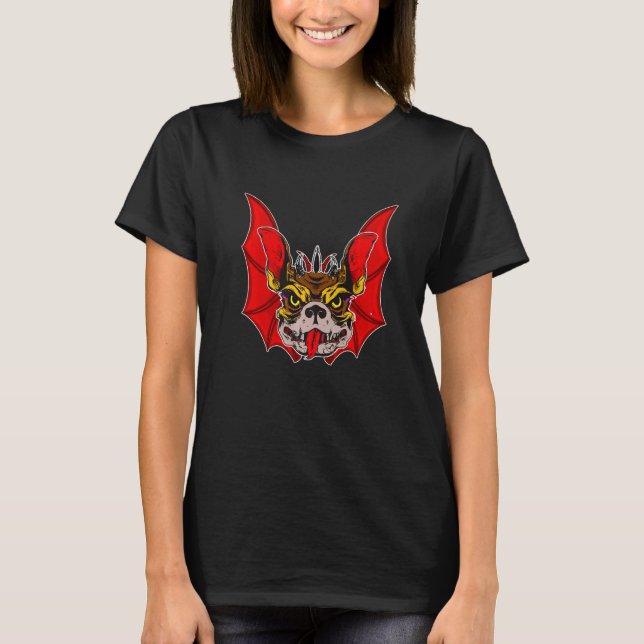 Frenchie Dragon Mythical Creature Blew But Fire T Shirt (Framsida)