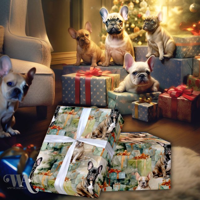 Frenchie Festive Bliss Presentpapper (Skapare uppladdad)