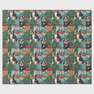 Frenchie Festive Puppy-jul Presentpapper