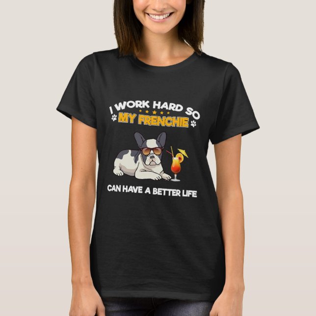 Frenchie Fransk Bulldog Älskare S T Shirt (Framsida)