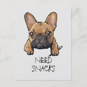 Frenchie Fransk Bulldog Editable Text Postcard Vykort