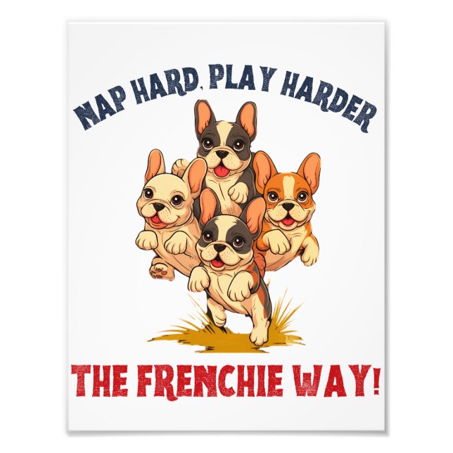 Frenchie Fransk Bulldog Hund Fototryck (Framsidan)