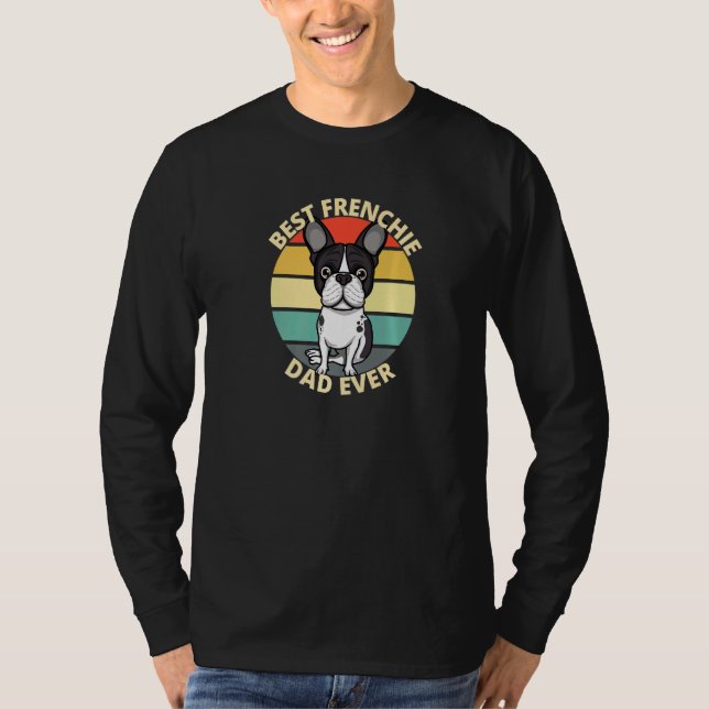 Frenchie Fransk Bulldog Hund Idea T Shirt (Framsida)