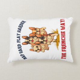 Frenchie Fransk Bulldog Hund Prydnadskudde