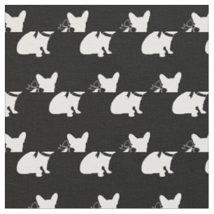 Frenchie Fransk Bulldog Hund Silhouette Pet French Tyg