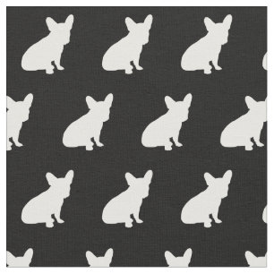 Frenchie Fransk Bulldog Hund Silhouette Pet French Tyg