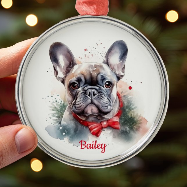 Frenchie Fransk Bulldog jul Ornament (Skapare uppladdad)