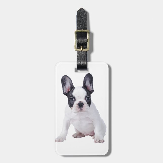 Frenchie - Fransk bulldog puppy Bagagebricka (Vertikal Framsida)