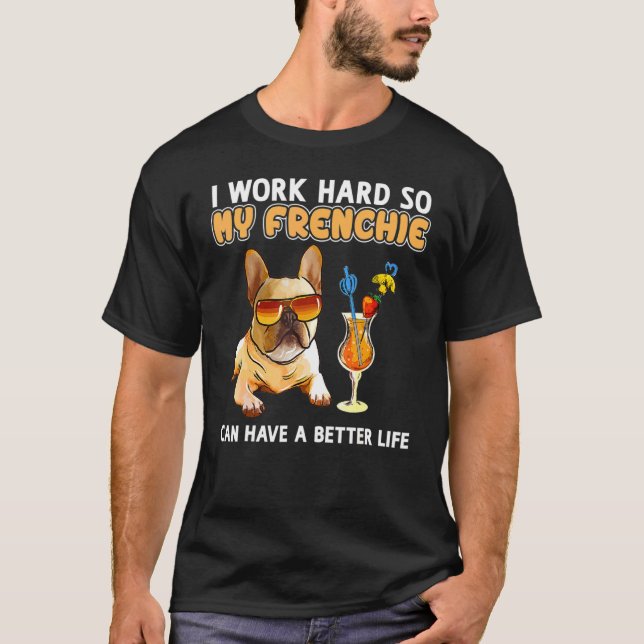 Frenchie Fransk Bulldog T Shirt (Framsida)