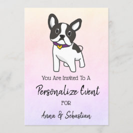 *~* Frenchie Fransk Bulldogg Evenemang Söt Inbjuda Inbjudningar