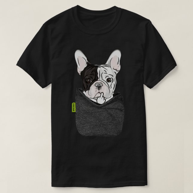 Frenchie FU Pocket T Shirt (Design framsida)