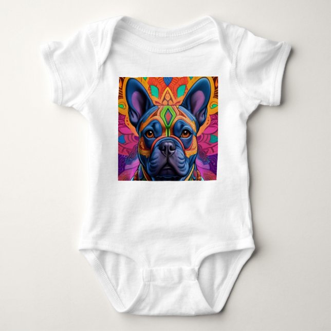 Frenchie Fun Birthday Fantasy T Shirt (Framsida)