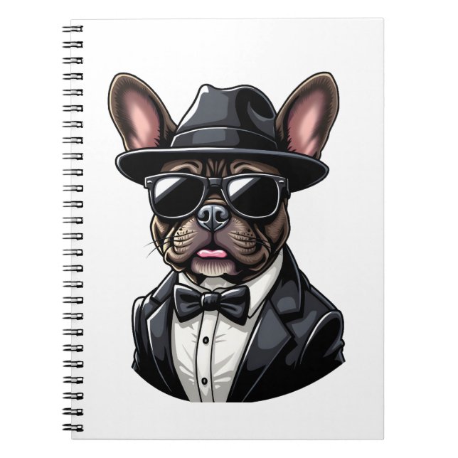 Frenchie Gangster Anteckningsbok (Framsidan)