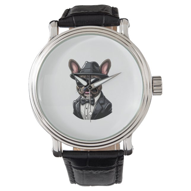 Frenchie Gangster Armbandsur (Framsida)