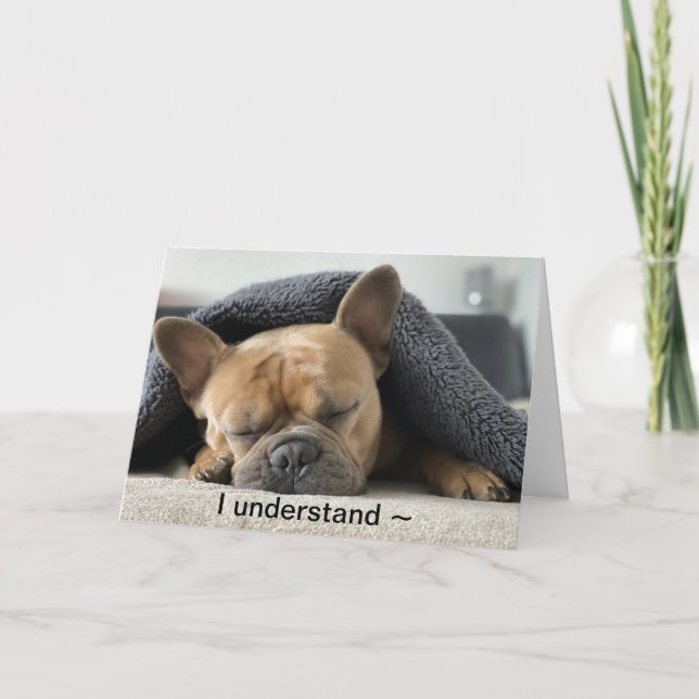 FRENCHIE GET-WELL CARD KORT (Framsida)
