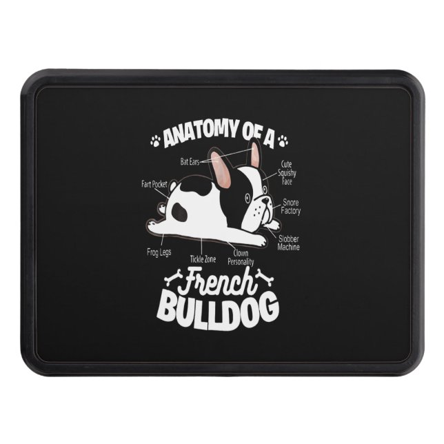 Frenchie Gift | Anatomi hos en Fransk Bulldog Dragkroksskydd (Framsidan)