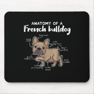 Frenchie Gift Anatomi hos en Fransk bulldog-gåva Musmatta
