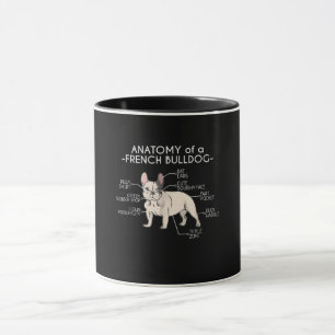 Frenchie Gift Anatomi hos en Fransk Bulldog Mugg