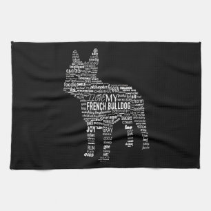Frenchie Gift I Kärlek My French Bull Dog Kökshandduk