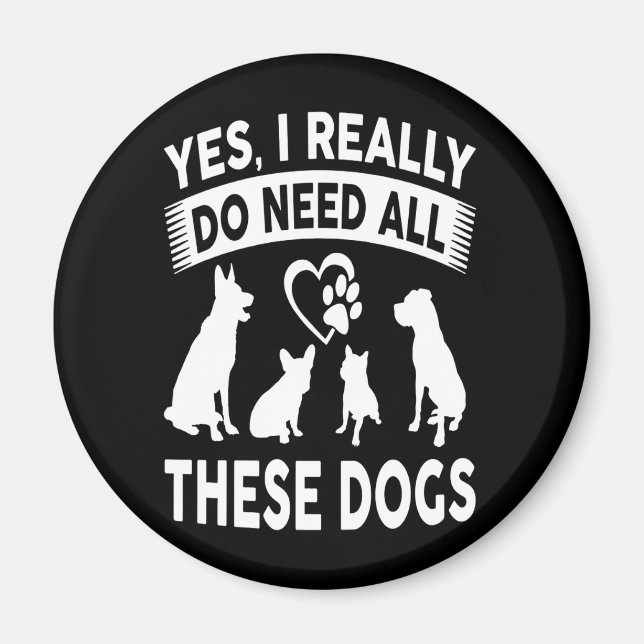 Frenchie Gift |Ja, jag behöver alla dessa Hund i V Magnet (Framsidan)
