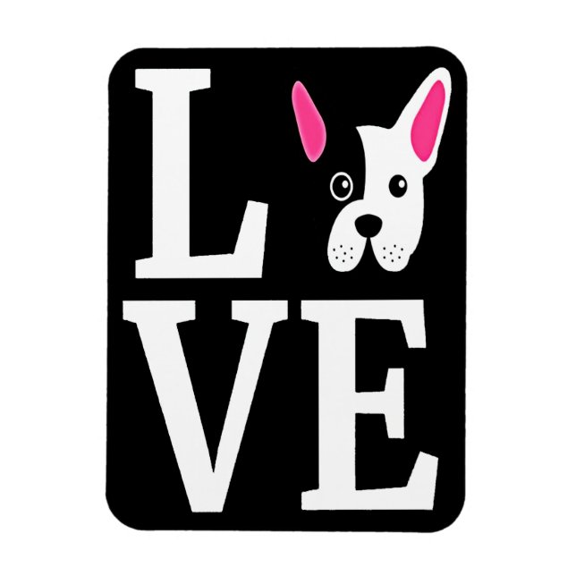 Frenchie Gift | Kärlek Fransk Bulldog Gift Magnet (Vertikal)