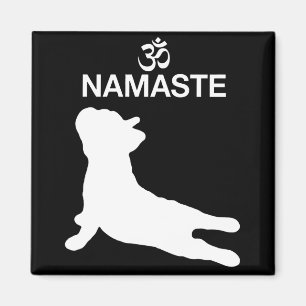 Frenchie Gift Namaste Fransk Bulldog Gift Magnet