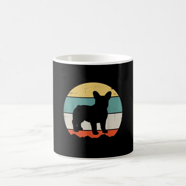 Frenchie Gift | Vintage Fransk Bulldog Gift Magisk Mugg (Center)