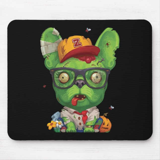 Frenchie Gift | Zombie Fransk Bulldog Musmatta (Framsidan)