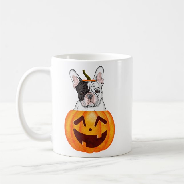 Frenchie Halloween Kaffemugg (Vänster)