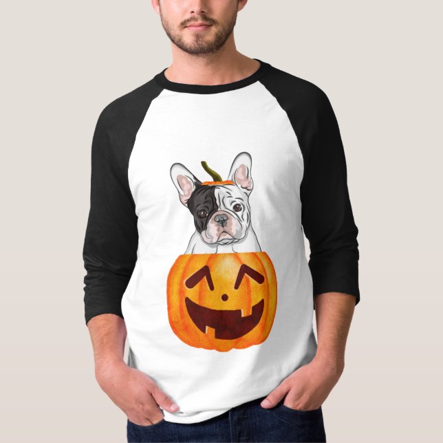 Frenchie Halloween T-Shirt (Framsida)