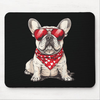 Frenchie Heart Bandana Coola Fransk Bulldog Älskar Musmatta