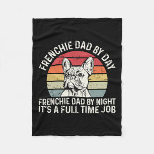Frenchie Hund-citat för er frenchie Pappa Fleecefilt