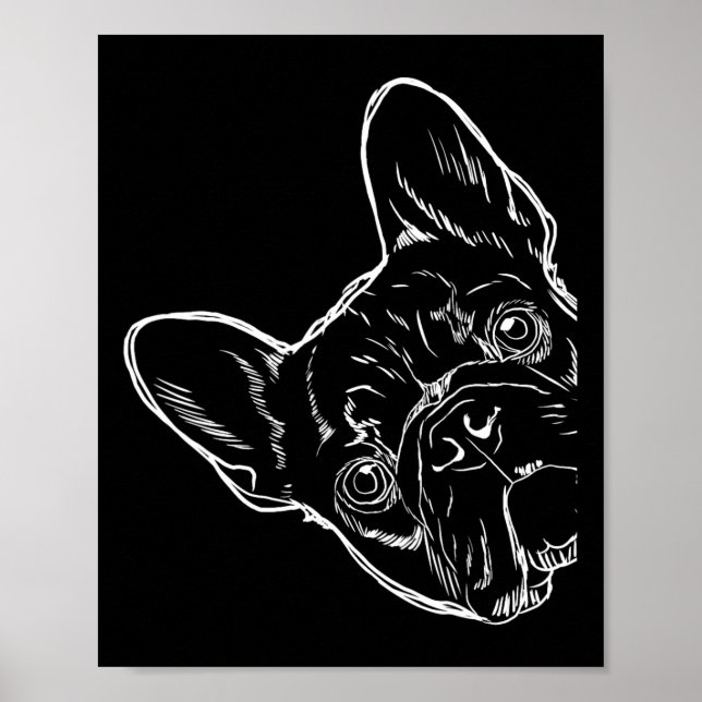 Frenchie Hund Fransk Bulldog 1 Poster (Framsidan)