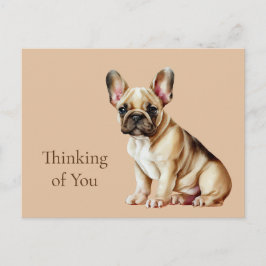 Frenchie Hund tänker på dig Vykort