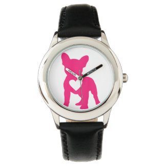 Frenchie Hundar Heart Fransk Bulldog Hundägare Armbandsur