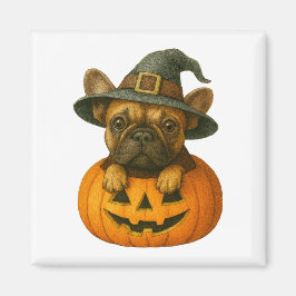 Frenchie in Pumpkin Magnet